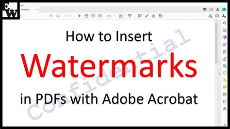 How To Insert Watermarks In Pdfs With Adobe Acrobat Youtube