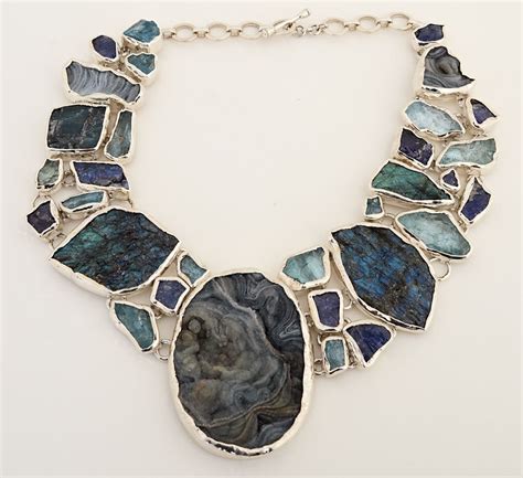 Huge Fabulous Necklace With Semi Precious Stones For Sale At 1stdibs