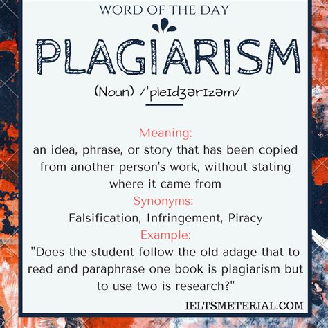 Thanks to plagiarism checker you will easily find duplicated content and find out how unique checking for plagiarism is pretty simple: Plagiarism - Word Of The Day For IELTS Speaking And Writing