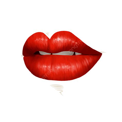 Sexy Lip Png Picture Hand Painted Realistic Sexy Red Lips Hand Draw