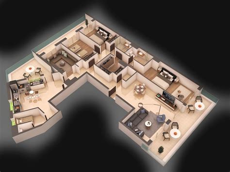 3d Apartment Floorplan 3d Model Cgtrader