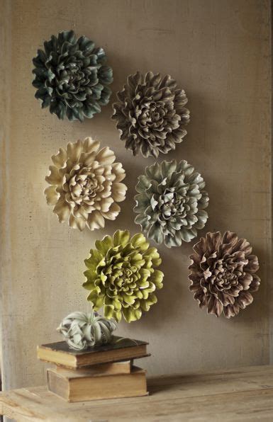 Ceramic wall flower | etsy you searched for: Pin by Home Decor on Wall Sculptures | Pinterest | Walls ...