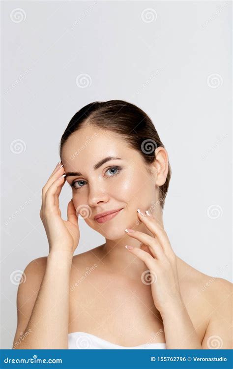 Beauty And Spa Concept Beautiful Young Woman With Clean Fresh Skin
