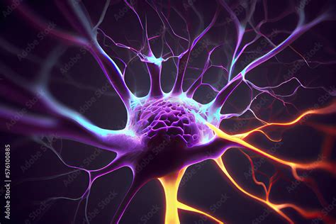Neuron Synapse Firing Inside The Human Brain Generative Ai