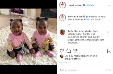 Smh Erica Dixon Reveals People Have Wished Death Upon Her Twins After Disclosing They Wont Be