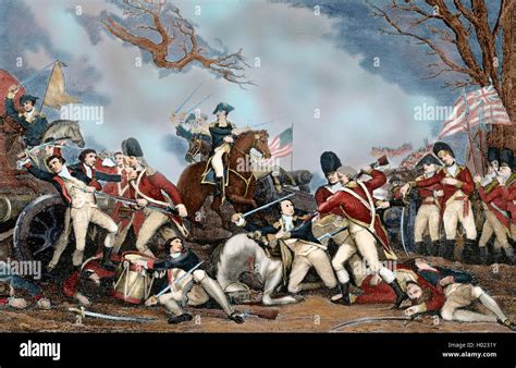 American Revolutionary War 1775 1783 The Battle Of Princeton Stock