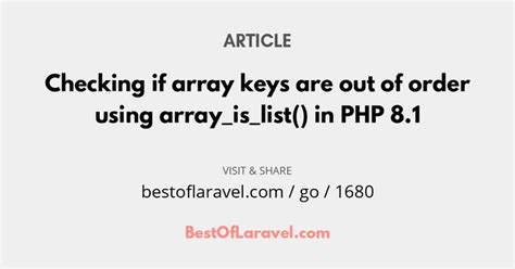 Dailyresource Article By Amit Merchant Checking If Array Keys Are Out