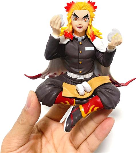 Demon Slayer Figure Eating Rice Balls Anime Sitting Pose