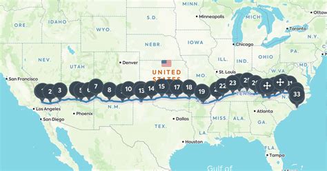 An Interactive Map Of Best Things To Do On I 40 Roadtrippers