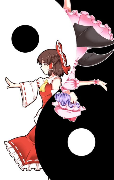Hakurei Reimu And Remilia Scarlet Touhou Drawn By Kenpi Hs Totyu