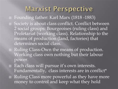 Ppt As Sociology Introduction To Marxist Perspective Powerpoint