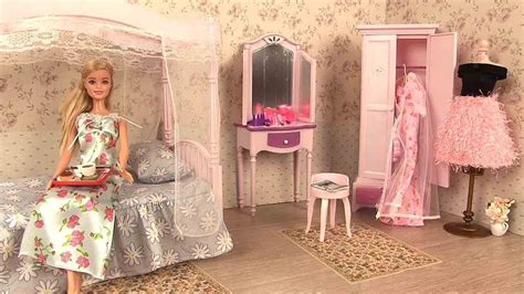 Barbie Bedroom Morning Routine باربي غرفة نوم باربي دمية Boneca Barbie Quarto Youtube