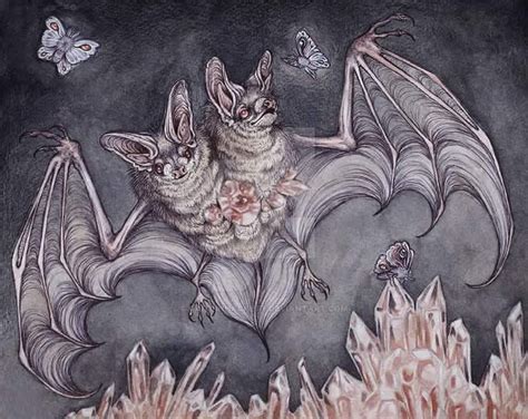 Soft Grunge Goth Bats Background Creepy Art Bat Art Illustration Art