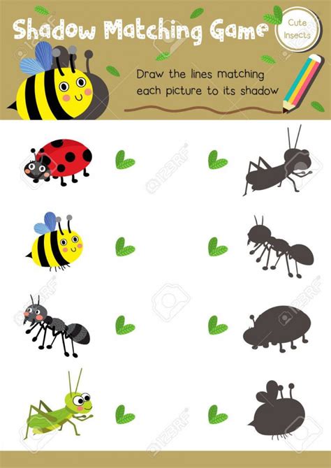 Memory Matching Game: Insects! Worksheets | 99Worksheets