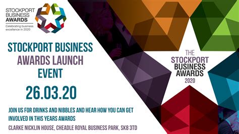 2020 Stockport Business Awards Launch Event Invite Marketing Stockport