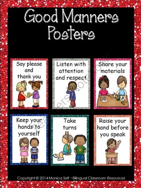 Good Manners Posters Manners Preschool Manners For Kids Manners