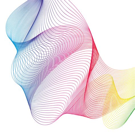 Abstract Colorful Lines Vector Png Images Colorful Realistic Abstract