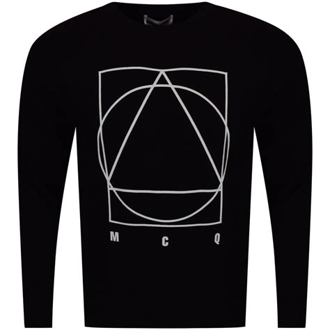 Mcq Swallow Mcq By Alexander Mcqueen Blackwhite Large Logo Sweatshirt