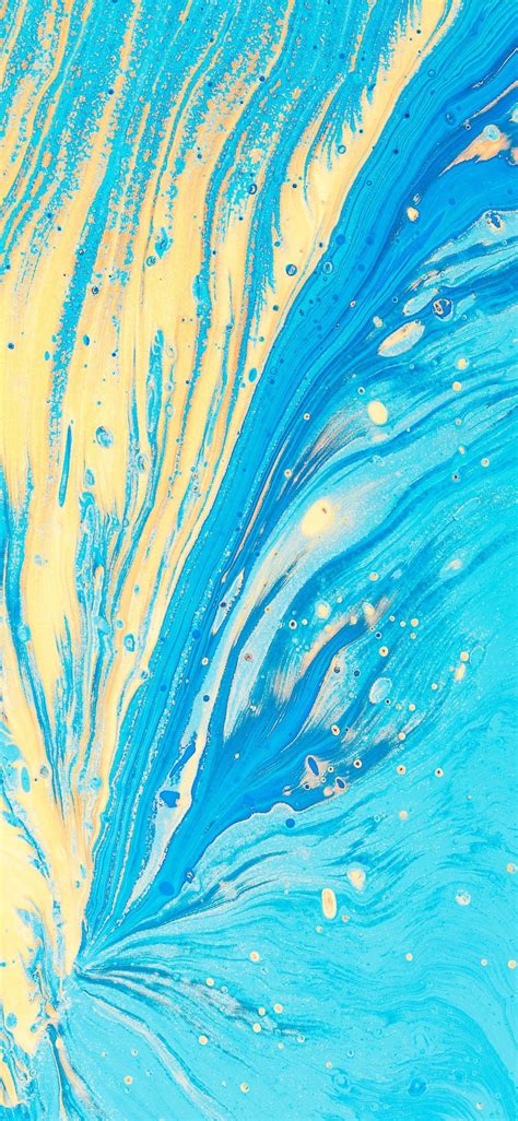 Blue And Yellow Abstract Artwork Wallpaper Yellow Aesthetic Pastel