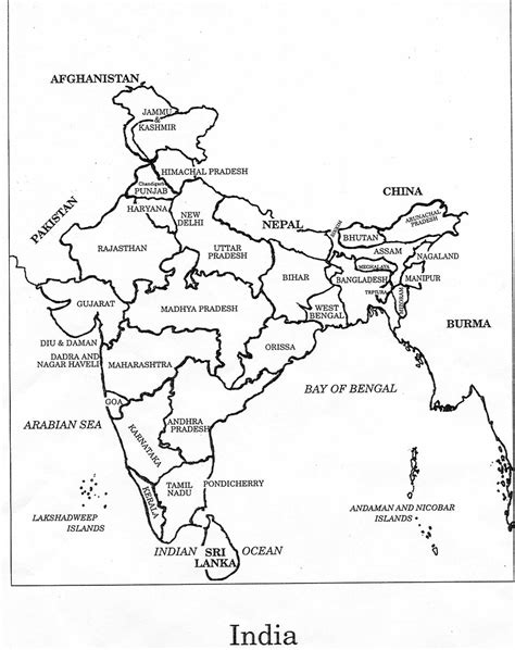 India Map With States To Draw United States Map