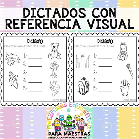 Dictados Con Referencia Visual Materiales Educativos Para Maestras
