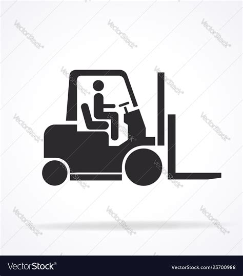 Forklift Stencil Silhouette Royalty Free Vector Image