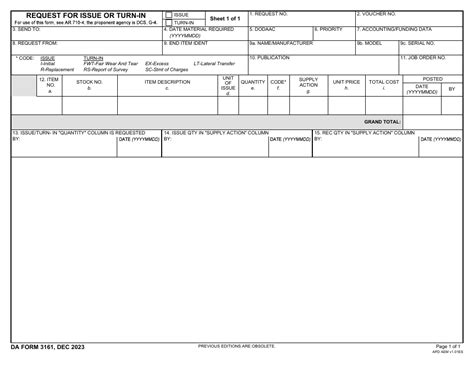 Da Form 3161 Fill Out Sign Online And Download Fillable Pdf