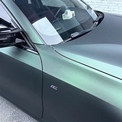 Satin Chrome Hunter Green Car Wrap Raxtify