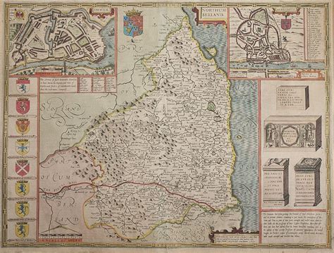 Northumberland Original Map By Speed Sudbury And Humble Michael