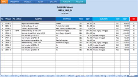 Aplikasi laporan keuangan excel - jessigma