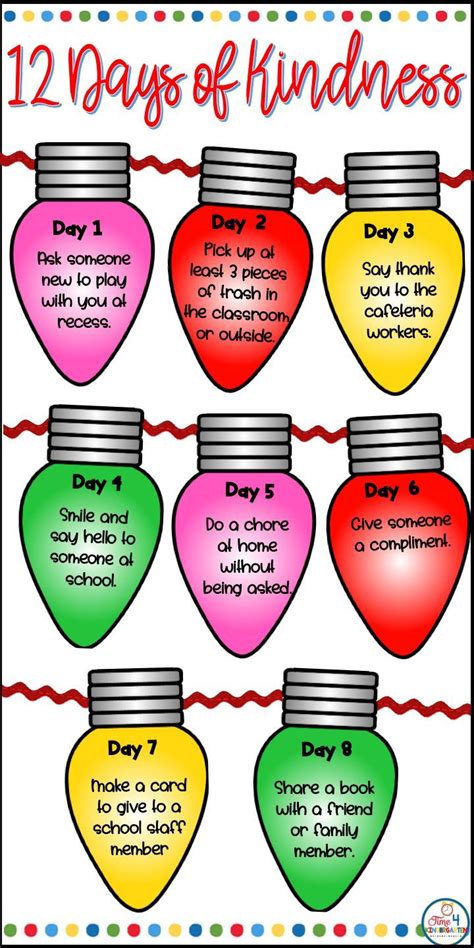 12 Days Of Kindness Activities For The Holiday Season For School And