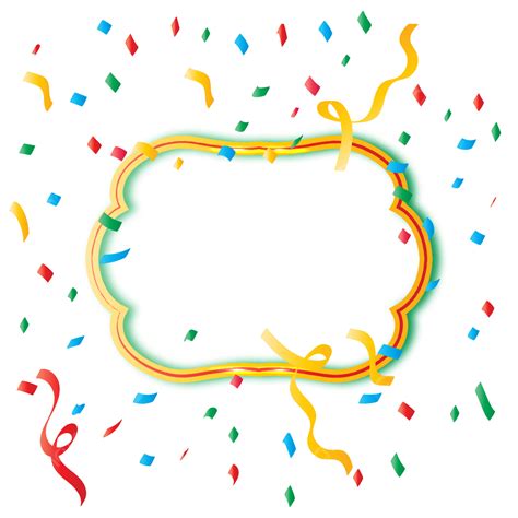 Confetti Celebration Party Vector Art Png Celebration Frame With