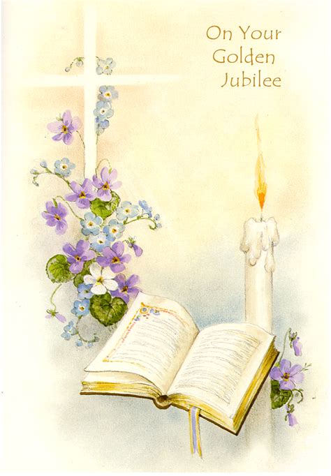 Golden Jubilee Religious Cards Gj13 Pack Of 12 3 Designs