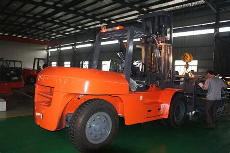 Industrial Fork Lift Automatic 10 Ton Forklift Truck With Japan 6bg1
