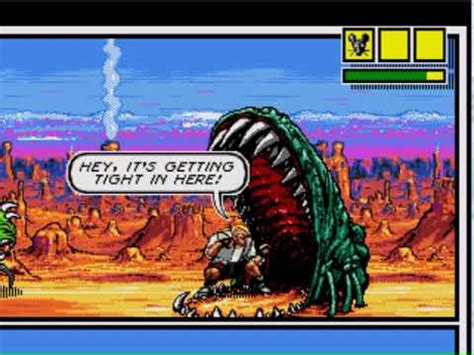 Comix Zone Sega Genesis Alligator Boss No Roadkill No Paper Plane No Block YouTube