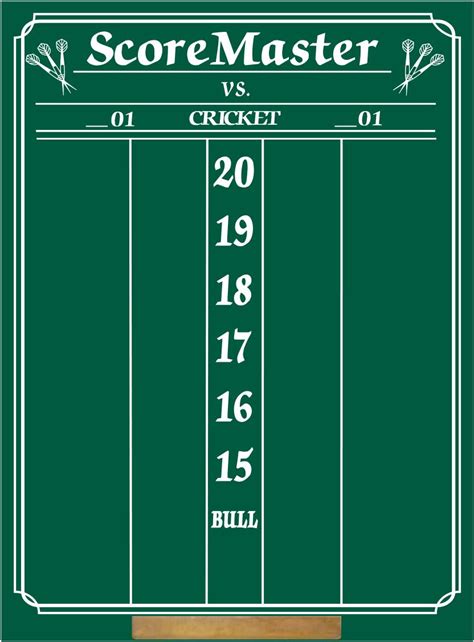 Printable Dart Score Sheets