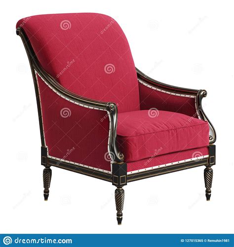 Classic Armchair Isolated On White Backgrounddigital Illustration3d