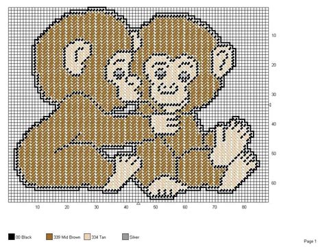 Blog video tutorials dmc star stitchers education. BABY MONKEYS | Plastic canvas ornaments, Plastic canvas ...