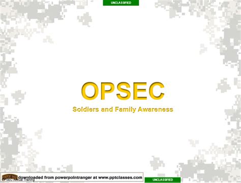 Opsec Brief Powerpoint Ranger Pre Made Military Ppt Classes