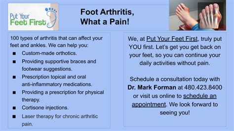 Foot Arthritis What A Pain Put Your Feet First