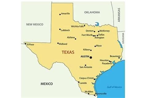 Texas City Map | Large Printable High Resolution and Standard Map