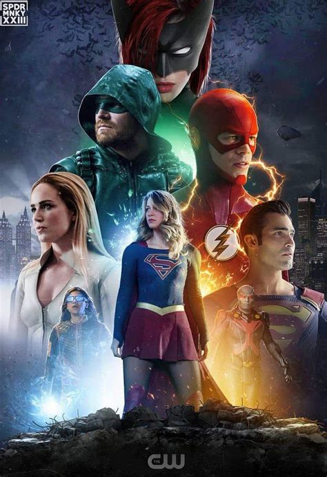 Arrowverse Fanart Poster Arrow Legendsoftomorrow Theflash Supergirl Batwoman Dctv Cw