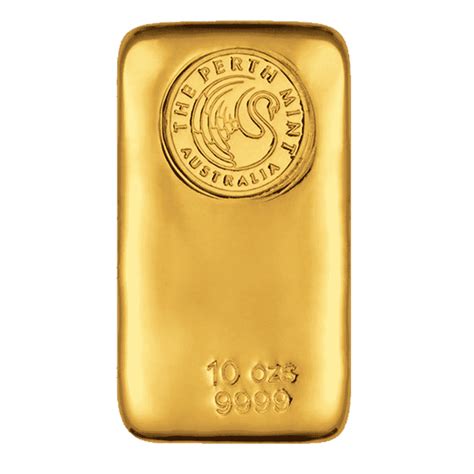 10oz Perth Mint Gold Cast Bar Brisbane Bullion Local Gold Silver Dealer