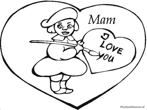 Leuke tekening zelf getekend love ly | meiden. Mam, I love you | Kleurplaten, Moederdag, Creatief
