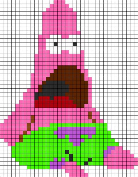 94 Besten Spongebob Pixel Artperler Beads Bilder Auf Pinterest Pixel