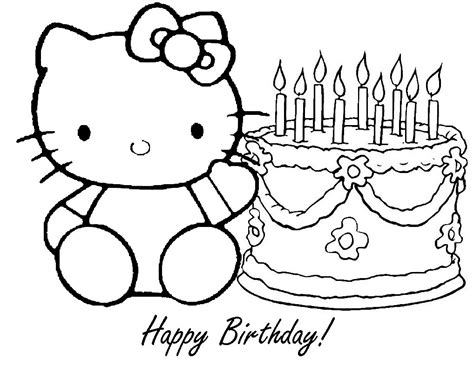 14 happy birthday coloring pages for kids - Print Color Craft