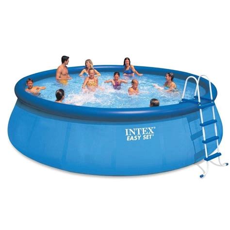 Intex 18 Ft X 18 Ft X 48 In Round Above Ground Pool In The Above Ground Pools Department At