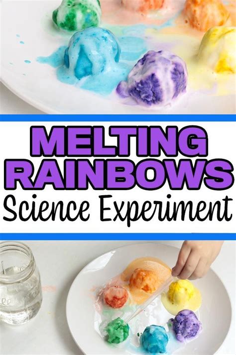 melting rainbow preschool science experiment science