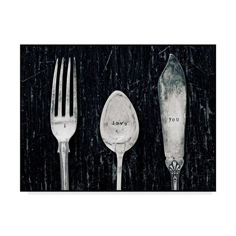 Trademark Fine Art Antique Knife Fork And Spoon Canvas Art By Tom