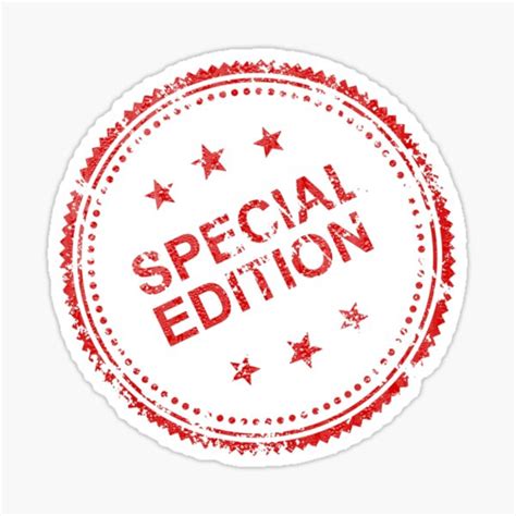 Special Edition Sticker For Sale By Mrkreative Redbubble